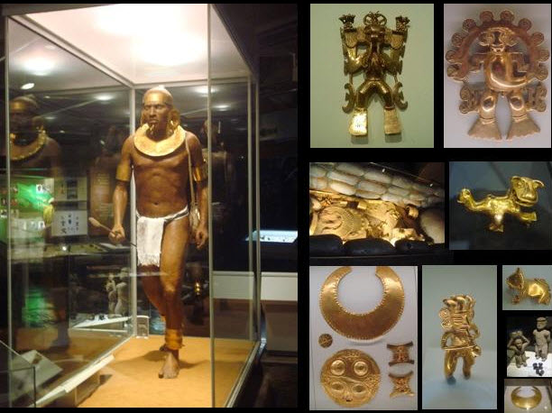 Gold items in museum